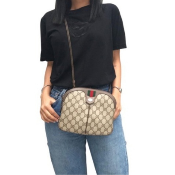 Authentic Vintage Gucci GG Monogram Supreme Ophidia Clutch Fanny Bum Waist Belt - Picture 1 of 11